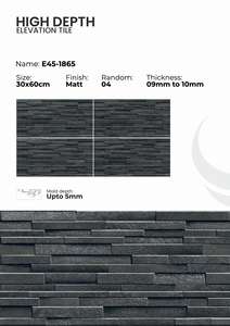 Paredes de Elevación Minimalistas Modernas Elaboradas con Azulejos de Porcelana Mate de Alta Densidad de 300x600 mm - Product Image 4