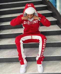 เสื้อฮู้ดมีซิปสำหรับผู้ชายผ้าฝ้าย100% พิมพ์ลายโลโก้ตามสั่งเสื้อผ้าแนวสตรีทแฟชั่นกันยับ - Product Image 2