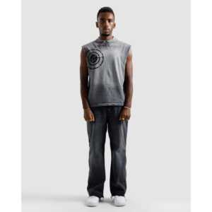 Camiseta sin mangas 100% algodón con diseño de puntadas lavadas - Product Image 4