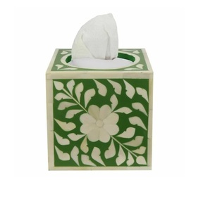 Servilletero verde de aspecto más nuevo, soporte de tejido con incrustaciones de hueso, diseño único, la mejor calidad, embalaje personalizado - Product Image 1