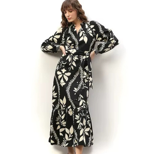 Vestido largo de algodón hecho a mano indio personalizado novia boda Vestido de luna de miel regalo mujer elegante vestido de fiesta regalo para ella - Product Image 1