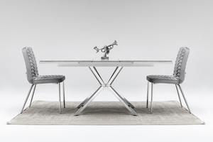 ชุดโต๊ะอาหารสแตนเลสแบบปรับเปลี่ยนได้ ดีไซน์ทันสมัย สำหรับใช้ในบ้าน โรงแรม และวิลล่า - Product Image 3