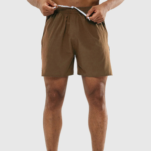 2025 Shorts de course décontractés pour hommes Logo personnalisé Shorts de sport motif solide élastique taille moyenne en gros teint uni écologique - Product Image 5