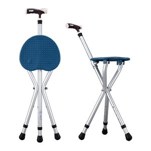 Canne de marche pliable en aluminium avec siège pour personnes âgées handicapées - Product Image 1