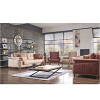 Sofá Chesterfield de Tres Plazas Verona, Diseño Europeo de Lujo Moderno, Estilo Italiano, para Apartamento, Almacén, Sala de Estar, Hotel, Villa
