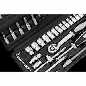 Ensemble d'outils auto et manuels Connex COXB365010 de 52 pièces, comprenant des douilles à chocs et des tournevis dans un étui/sac portable - Product Image 2