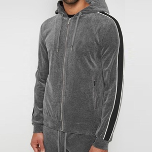 Sweat à capuche zippé personnalisé imprimé bouffant sweats à capuche pour hommes sweats à capuche zippés à fermeture éclair manches longues vêtements de sport - Product Image 3