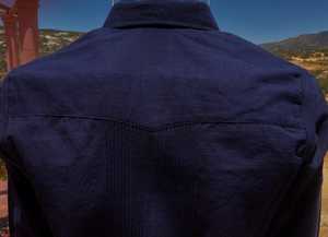 Camisa informal de Color sólido para hombre, camisa de trabajo con bolsillo, bordada - Product Image 4