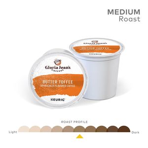 Cafés Gloria Jean's Coffees Butter Toffee, dosettes Keurig K-Cup individuelles, café aromatisé torréfié moyen, 48 unités - Product Image 2