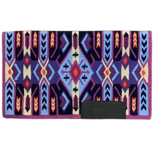 Manta de sillín de caballo occidental de peso pesado de tejido personalizado Material de relleno de lana duradero para uso ecuestre profesional - Product Image 1