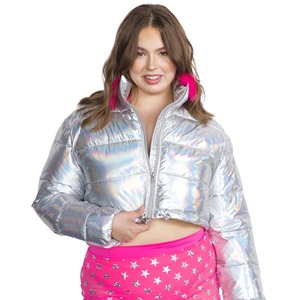 Chaqueta de Plumón Acolchada de Invierno para Mujer 2025, Estilo Moderno, Larga, Corta, con Capucha, Cierre de Cremallera, Tela Ligera, Logotipo Personalizado - Product Image 1