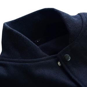 Blouson universitaire pour homme, coupe-vent, 100 % laine, col montant, logo personnalisé sur le devant, manches longues, décontracté - Product Image 2