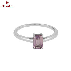 Anillo de piedras preciosas de amatista natural de Plata de Ley 925 de alta calidad proveedor exportador al por mayor - Product Image 2
