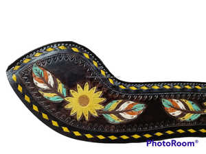 Horse Woolen <b>Felt</b> <b>Pad</b> Equestrian Horse Saddle Western Saddle <b>Pads</b> Genuine Tooled Leather Indian Leather Best Wholesale Price - Product Image 4