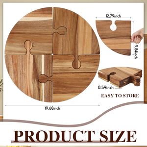Artículo Popular: Juego de 4 Tablas de Madera Encajables Ecológicas para Servir, Tablas de Charcutería, Tablas para Aperitivos, Tablas de Cortar para Fiestas - Product Image 2