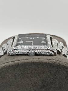 Reloj de Pulsera Unisex de Acero Inoxidable de Alta Calidad, Negro y Blanco, con Diamantes de Moissanita, Diseño Creativo Único, Estilo Antiguo y Elegante - Product Image 3