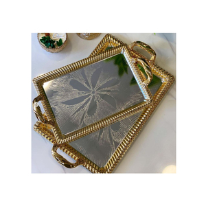 บ้านโรงแรมซัพพลายเออร์Elegant Designerถาดเสิร์ฟอาหารVINTAGE Home Decorถาดเก็บอาหาร - Product Image 2
