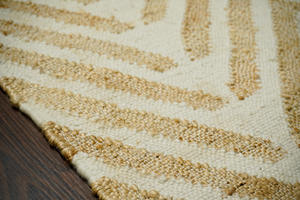 พรมปอกระเจาทำด้วยมือเป็นมิตรต่อสิ่งแวดล้อมผ้ากำมะหยี่แบบซักได้สำหรับโรงแรมสำนักงาน - Product Image 4