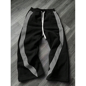 Tùy Chỉnh Quần Thẳng Kim Quá Khổ Quần Bó Sát Baggy Rộng Chân Jogger Trackpants loe Nặng Mồ hôi Cho Nam Giới - Product Image 3