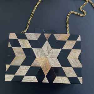 Bolso de Mano de Resina de Moda, Hecho a Mano, con Imitación de Perlas, Chapado en Oro, Estilo Vintage, con Dije de Mariposa, Juego Completo para Mujer, para Bodas - Product Image 6