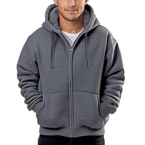 Custom Logo Plus Size Heavyweight Oversize Zip up Hoodies Draw <b>Cord</b> Unisex Hoodie Men's Hoodie - Product Image 1