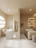 Espositore a LED per Sala Trattamenti, Arredamento per Salone, Lettino Estetico, Scrivania Reception, Mobile per Skincare, Vetrina Personalizzata