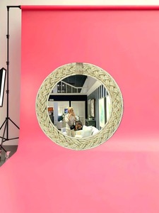 Espejo de Pared con Diseño Moderno, Incrustaciones de Hueso, Patrón Cuadrado, Espejos de Mesa con Incrustaciones de Resina para el Hogar, Producto Hecho a Mano por Blatant Exports - Product Image 6