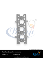 Pièces de portail de jardin en fonte avec cadre en acier robuste Balaji Metals, modèle BM-248, 3,50" x 11", facilement assemblables