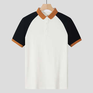 เสื้อโปโลผู้ชายสีพื้นคุณภาพดี เนื้อผ้าบางเบา ระบายอากาศได้ดี ไซส์ใหญ่ ลายโลโก้เรียบง่าย ทรงโอเวอร์ไซส์ ดีไซน์สั่งทำพิเศษ - Product Image 2