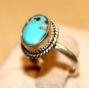 Compra anillo de piedras preciosas naturales, gran oferta, regalo de joyería para mujer, fiesta personalizada, turquesa, plata, banda 925, tecnología de Canal Clásico, OEM - Product Image 2