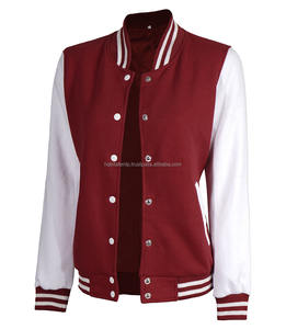 Chaquetas Varsity para Mujer en Color Marrón y Blanco, Fabricadas en Pakistán con Mangas de Cuero Auténtico, Moda Femenina, Chaquetas para Damas de EE. UU. y Francia - Product Image 4
