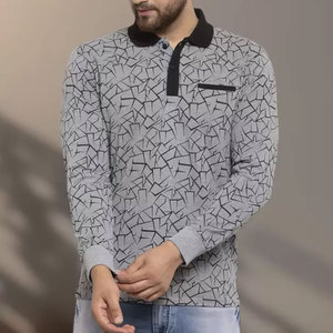 Sweatshirts de couleur unie grande taille pour hommes prix de gros personnalisable polyester coton mélangé basiques tricoté tissage imprimé vente - Product Image 4