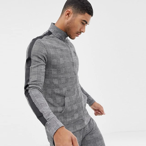 Survêtement d'entraînement en polaire pour hommes, nouveau design, deux pièces pour le jogging d'hiver - Product Image 3