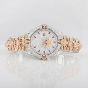 Reloj de Lujo Hecho a Mano con Diamantes de Imitación VVS Moissanite de Alta Calidad, Diseño Cuadrado de Cristal, 25 mm, Completamente Engastado con Diamantes, Edición Limitada - Product Image 1