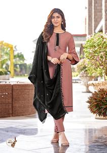 Kurtis fantaisie en viscose et soie avec broderie pour la vente en gros - Product Image 5