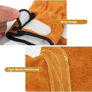 Factory Price Leather Rigger <b>Gloves</b> | Safety Welding <b>Gloves</b> | Heavy Duty Breathable Work <b>Gloves</b> for Men | Touch Screen Function - Product Image 5