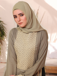 Venta al por mayor Simple gasa estilo modesto mujeres Abaya musulmán vestido transpirable Kaftan/Caftan para la oración OEM ropa islámica A-Line - Product Image 3