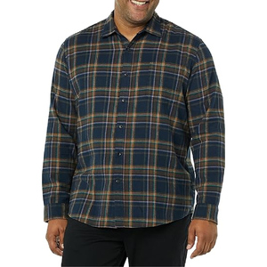 Chemise en flanelle à manches longues pour homme, en coton 100%, de qualité supérieure, personnalisée, vente en gros d'usine, confortable, respirante, à rayures - Product Image 1