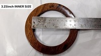 Buatan tangan DIY tas aksesoris Oval pegangan kayu pegangan kayu Retro bagasi gagang kayu