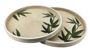 Juego de bandejas de madera hechas a mano, bandejas de madera decorativas rústicas para mesa de centro de cocina y decoración del hogar - Product Image 4