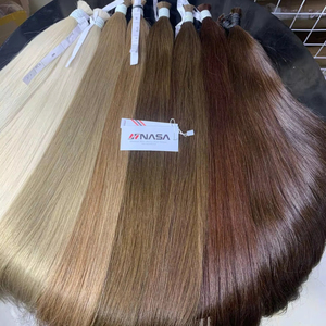 Venta caliente Super doble dibujado extensiones de cabello vietnamita de alta calidad liso y brillante cabello a granel en todos los colores - Product Image 2
