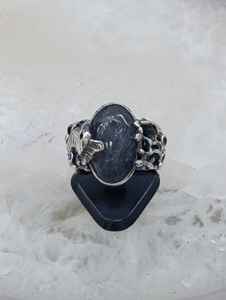 Bague unisexe tendance en argent avec pierre précieuse en forme d'équidé et pierre de style quartz de haute qualité pour les boutiques et les détaillants - Product Image 2