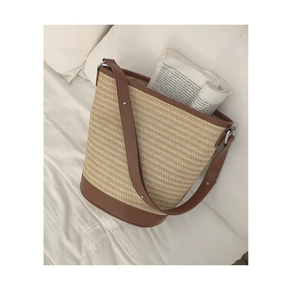 Bolso Colgante de Paja Tejida de Alta Calidad con Margaritas Blancas, Bolsos de Playa de Macramé, Directo del Proveedor Indio - Product Image 1