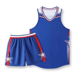 Ensemble de Tenue de Basketball Léger et Respirant à Séchage Rapide pour Hommes et Femmes, Style Américain, Vêtements de Sport d'Été Personnalisables pour l'Entraînement en Équipe - Product Image 2