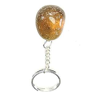 Porte-clés en pierre naturelle, quartz fumé brut, enveloppe de guérison, pierre précieuse dorée, cristal, vente en gros - Product Image 6