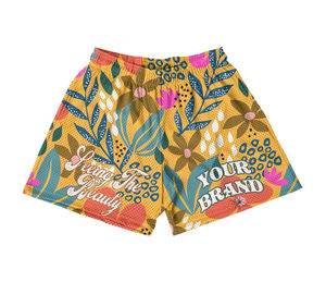 กางเกงขาสั้นกีฬาผ้าตาข่ายพิมพ์ลายสตรีทแวร์โพลีเอสเตอร์แห้งเร็วสำหรับฤดูร้อนสำหรับผู้ชาย ผู้ผลิตแบบลำลอง - Product Image 5