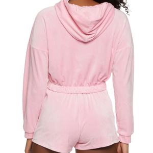 Conjunto de Dos Piezas de Terciopelo para Mujer, Informal, de Invierno, de Manga Corta, con Pantalones Cortos por Encima de la Rodilla, 2026 - Product Image 6