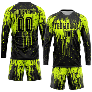 100% poliéster de alta calidad de manga larga Camiseta de fútbol conjuntos cortos logotipo personalizado sublimación uniformes del equipo - Product Image 5