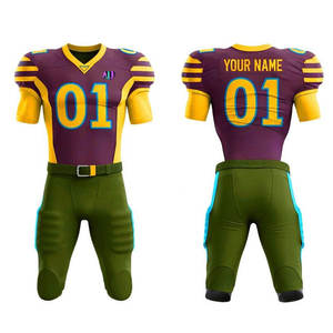 Ensemble d'uniformes de football américain, short, tissu en polyester et élasthanne de haute qualité, léger, confortable, adapté aux entraînements, aux matchs, à l'école - Product Image 1