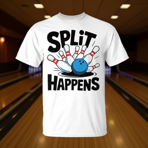 Maglietta promozionale Split Happens per giocatori di bowling - Product Image 3